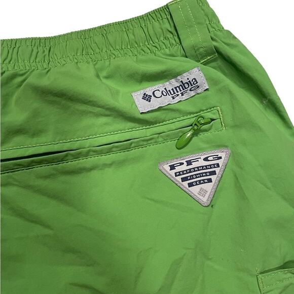 Columbia PFG SWIM TRUNKS Mens XL Green Omni Shield Outdoor Lightweight Beach - Picture 7 of 9